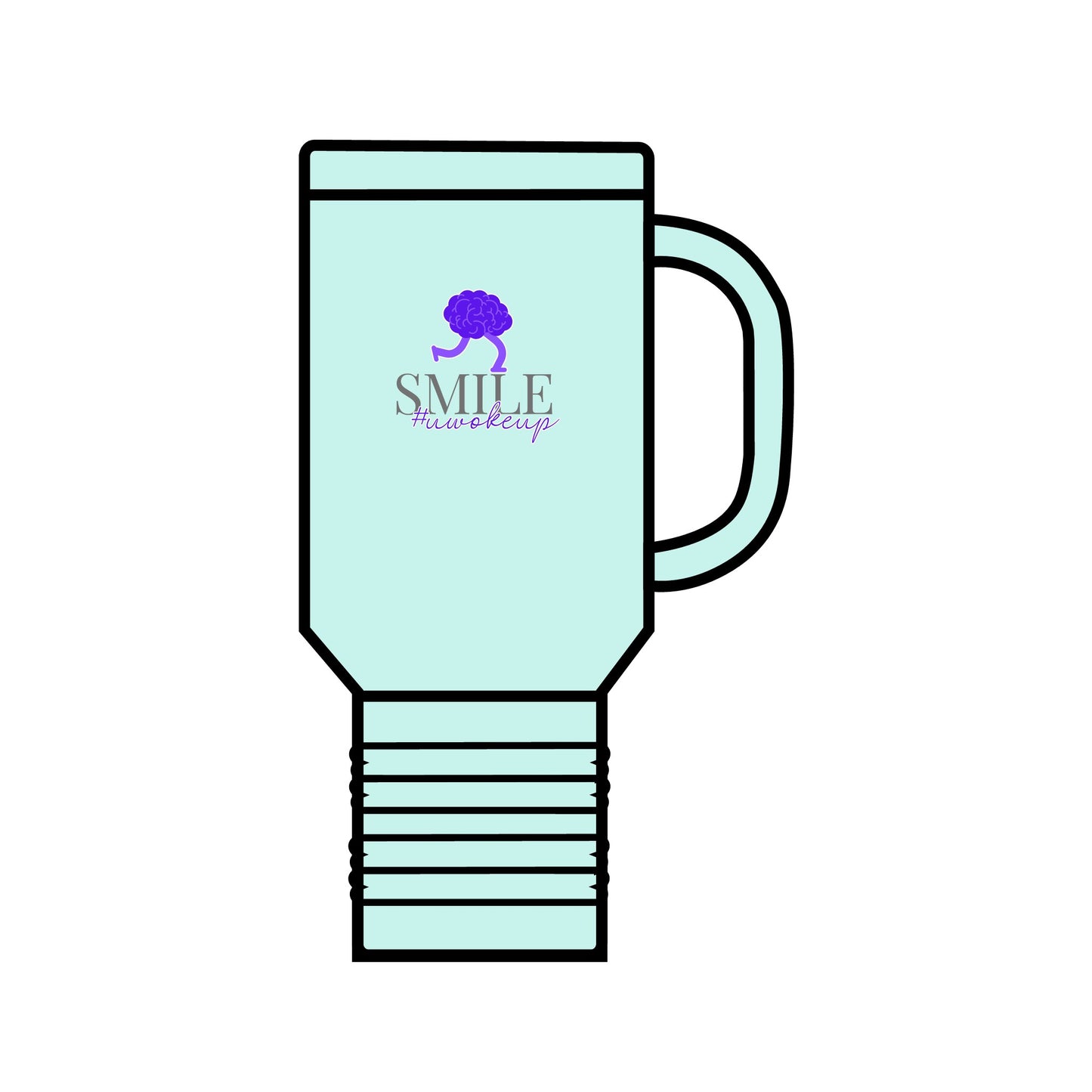 SMILE #UWokeUp | Insulated Travel Mug (40oz)