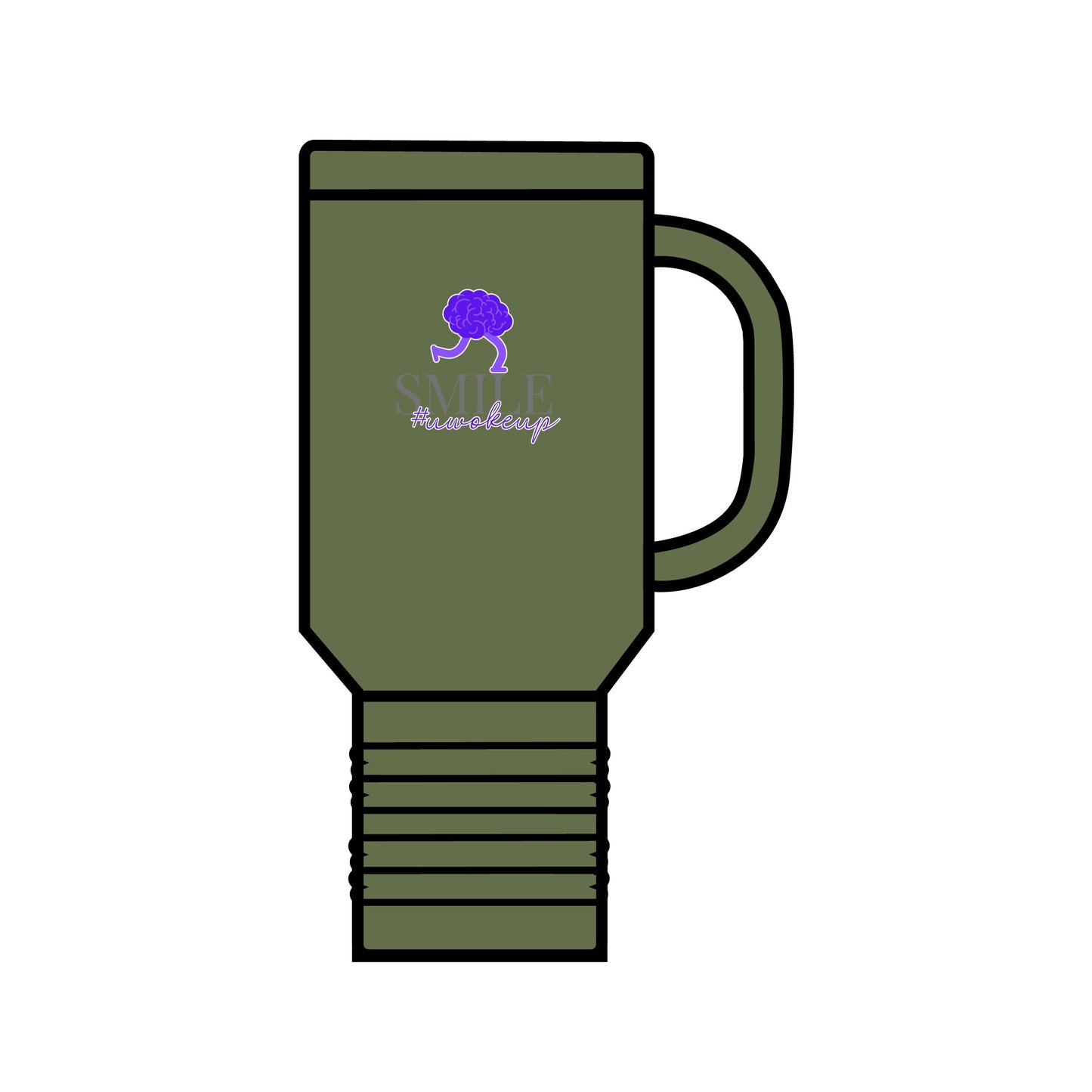 SMILE #UWokeUp | Insulated Travel Mug (40oz)