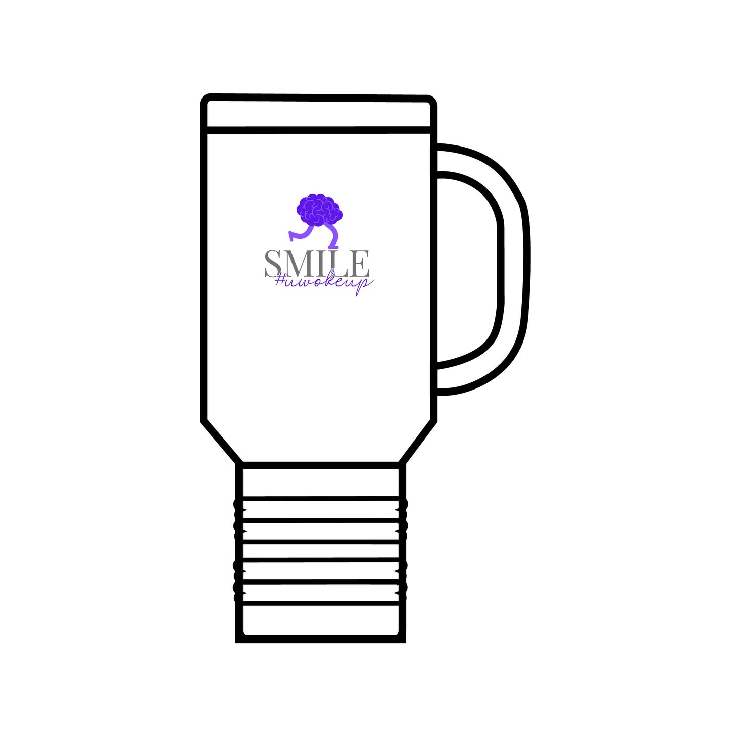 SMILE #UWokeUp | Insulated Travel Mug (40oz)