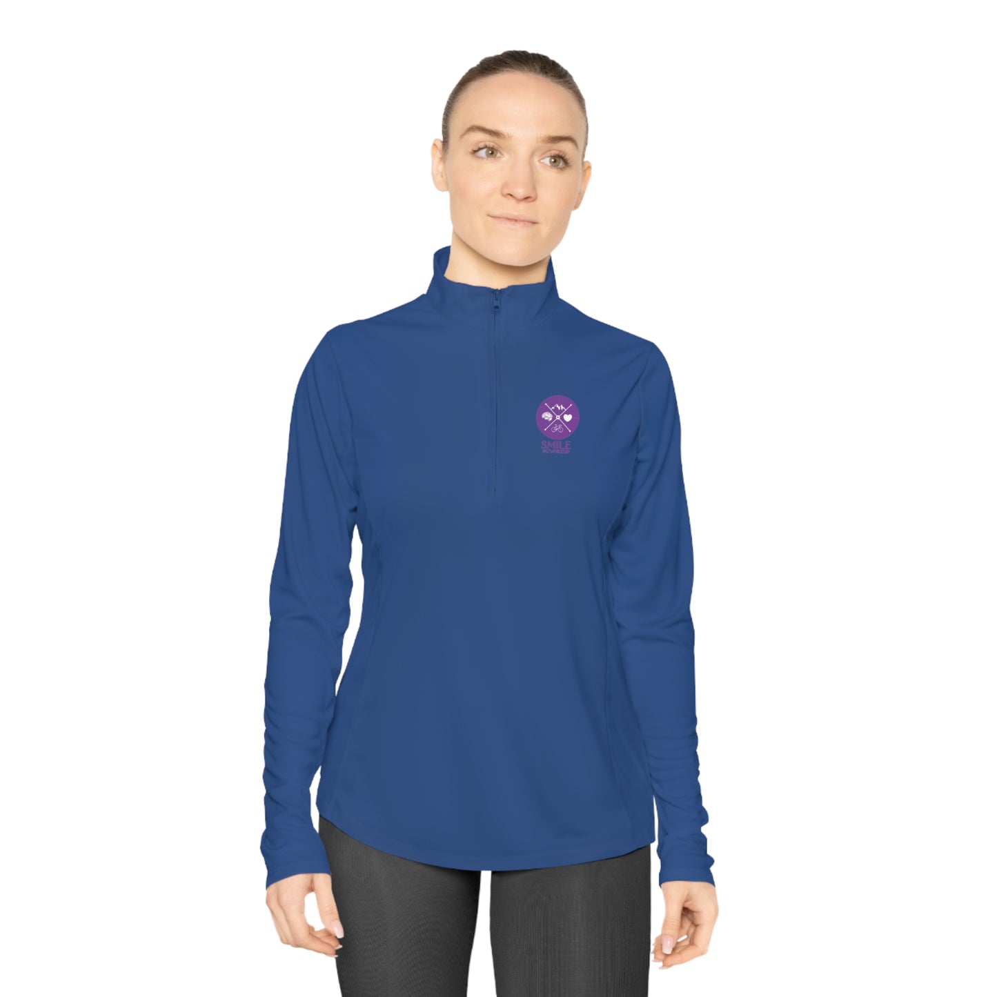 SMILE #UWokeUp | Women's Quarter-Zip Pullover