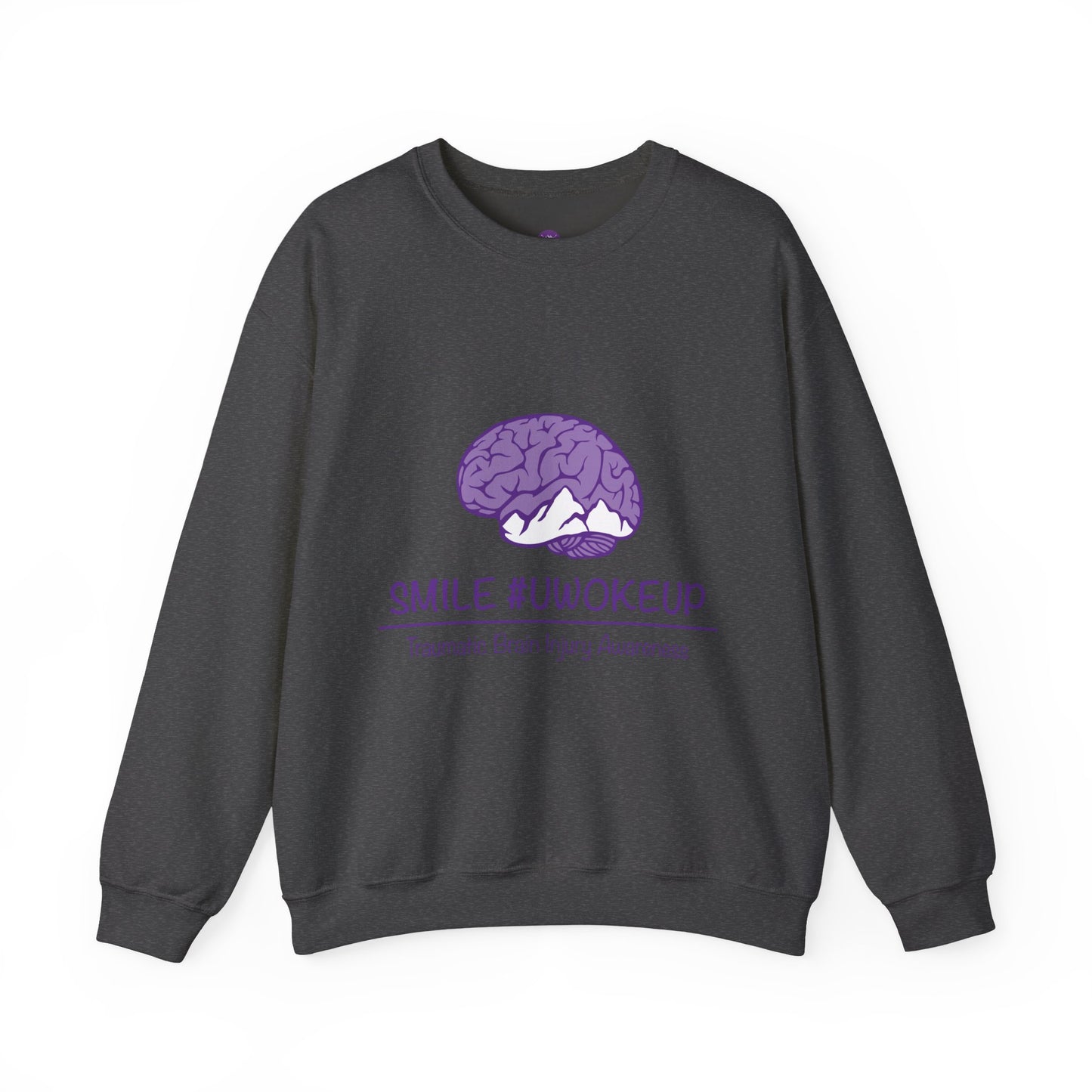 'SMILE #UWokeUp' Crewneck Sweatshirt