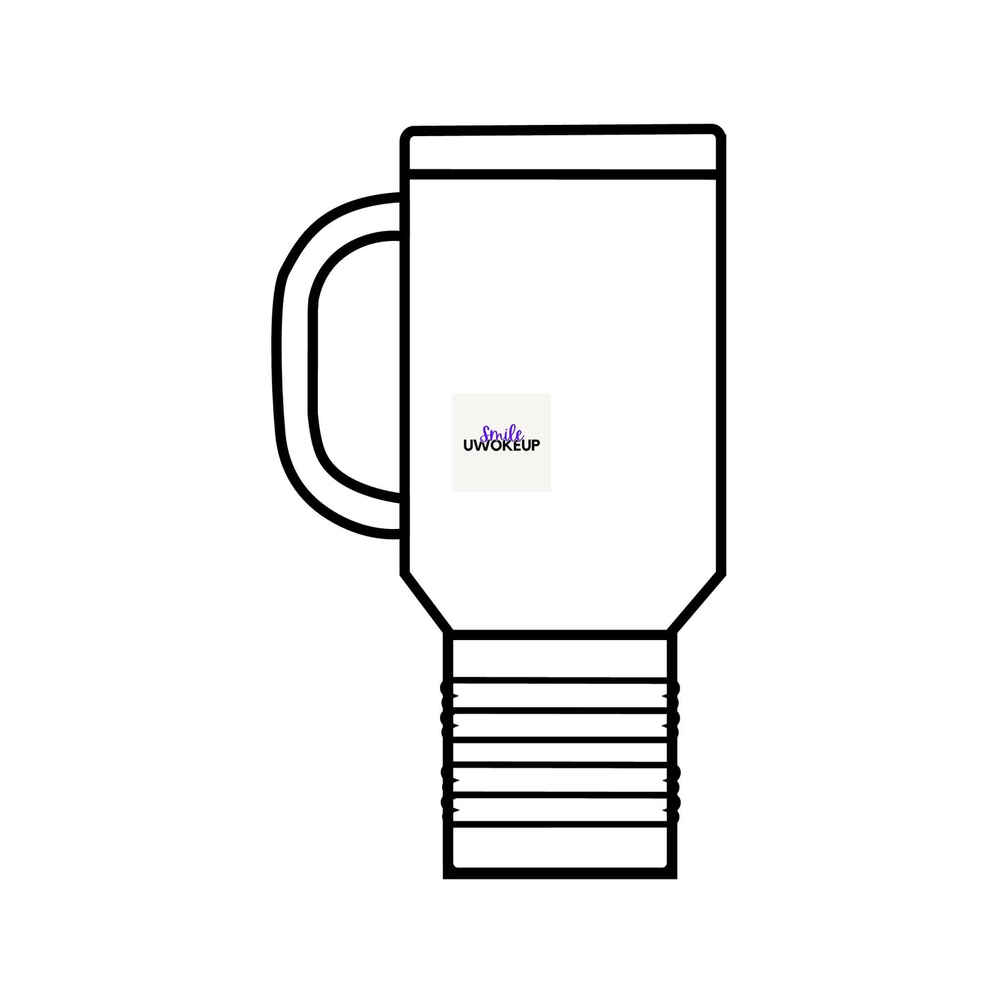 SMILE #UWokeUp | Insulated Travel Mug (40oz)