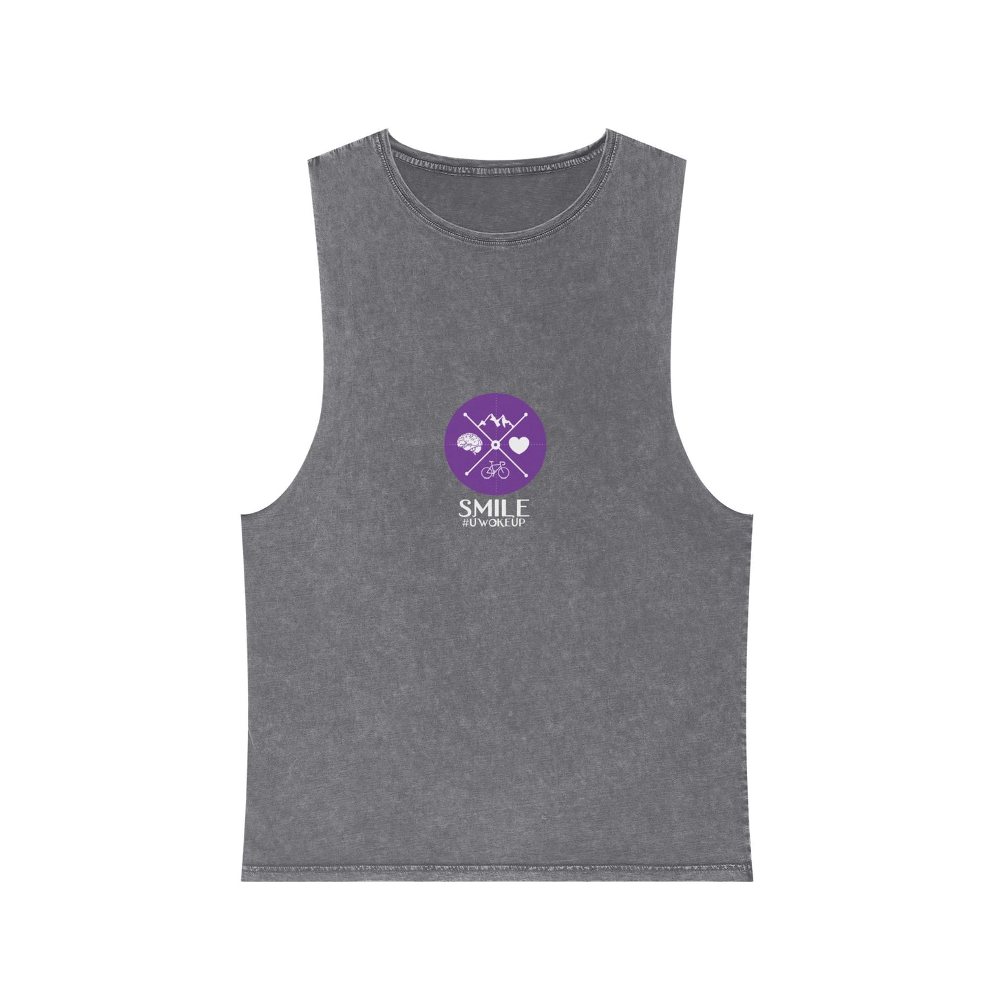 SMILE #UWokeUp | Stonewash Tank Top
