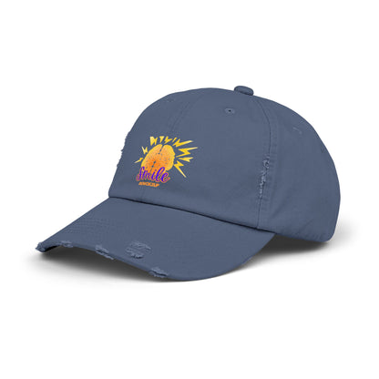 SMILE #UWokeUp Distressed Ball Cap