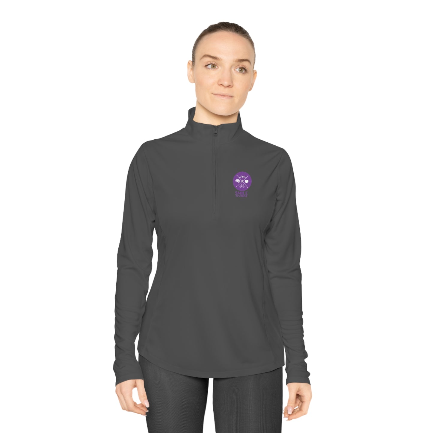 SMILE #UWokeUp | Women's Quarter-Zip Pullover