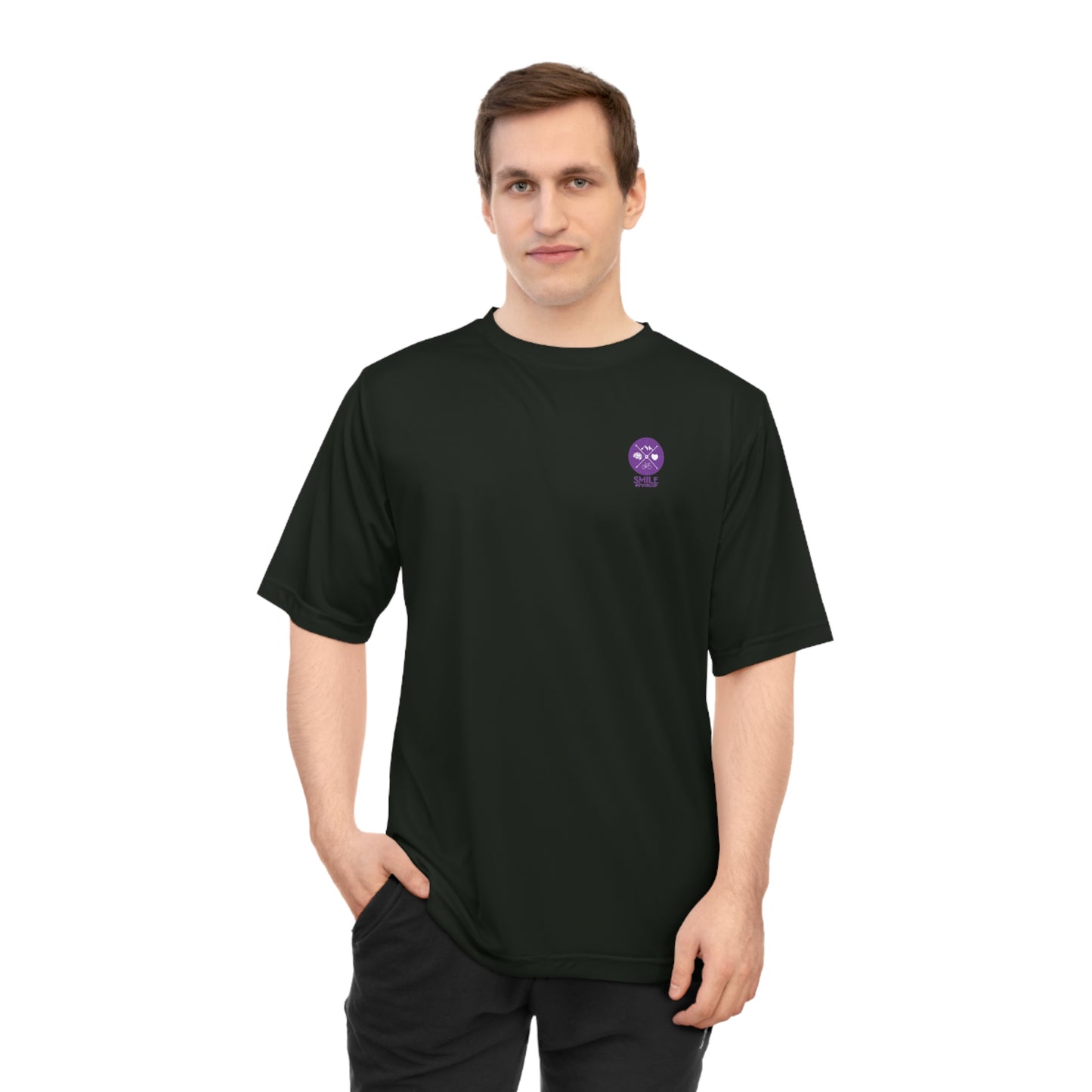 Traumatic Brain Injury Awareness Performance T‑Shirt — “SMILE #UWOKEUP”