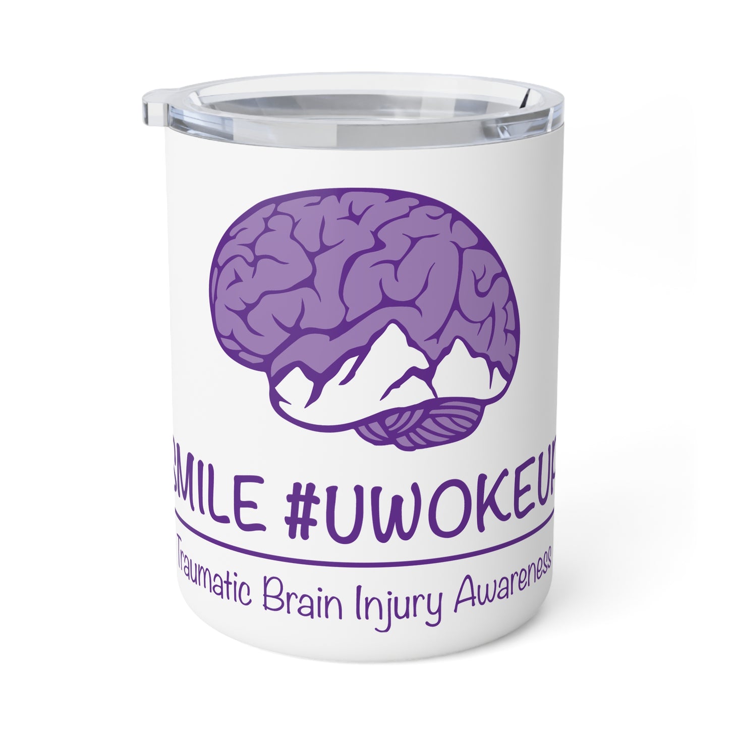 SMILE #UWokeUp | Insulated Coffee Mug — 10oz Travel Tumbler