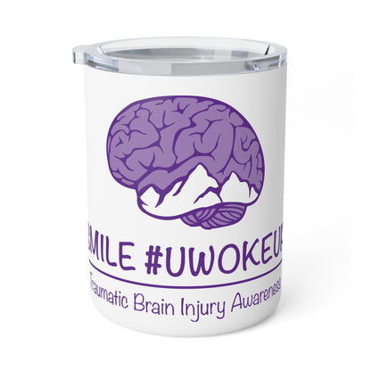 SMILE #UWokeUp | Insulated Coffee Mug — 10oz Travel Tumbler