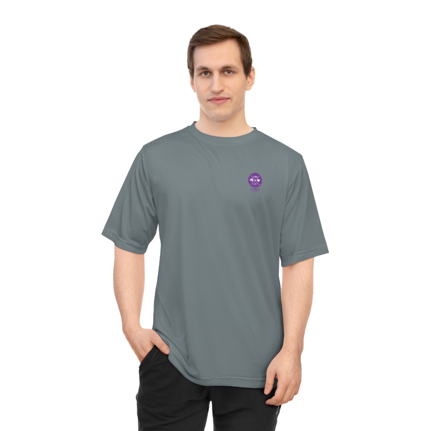 Traumatic Brain Injury Awareness Performance T‑Shirt — “SMILE #UWOKEUP”