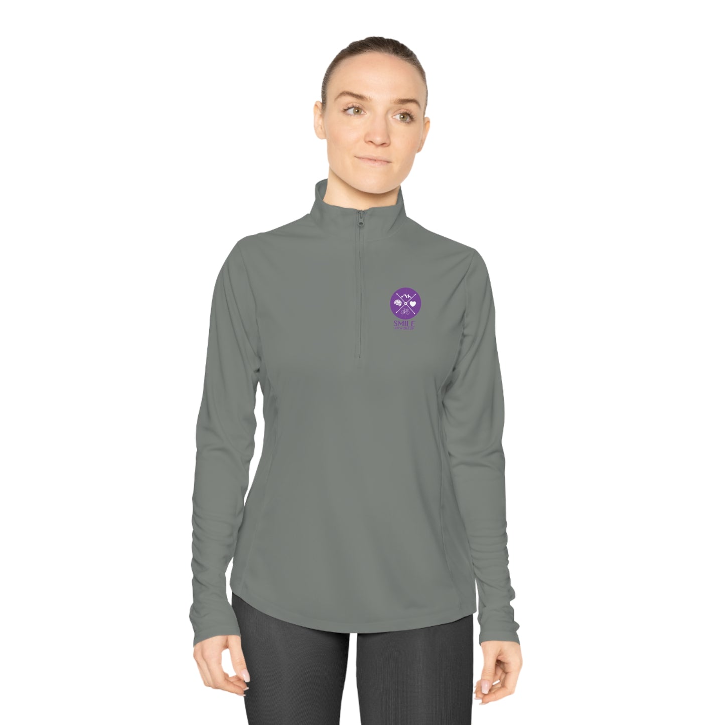 SMILE #UWokeUp | Women's Quarter-Zip Pullover