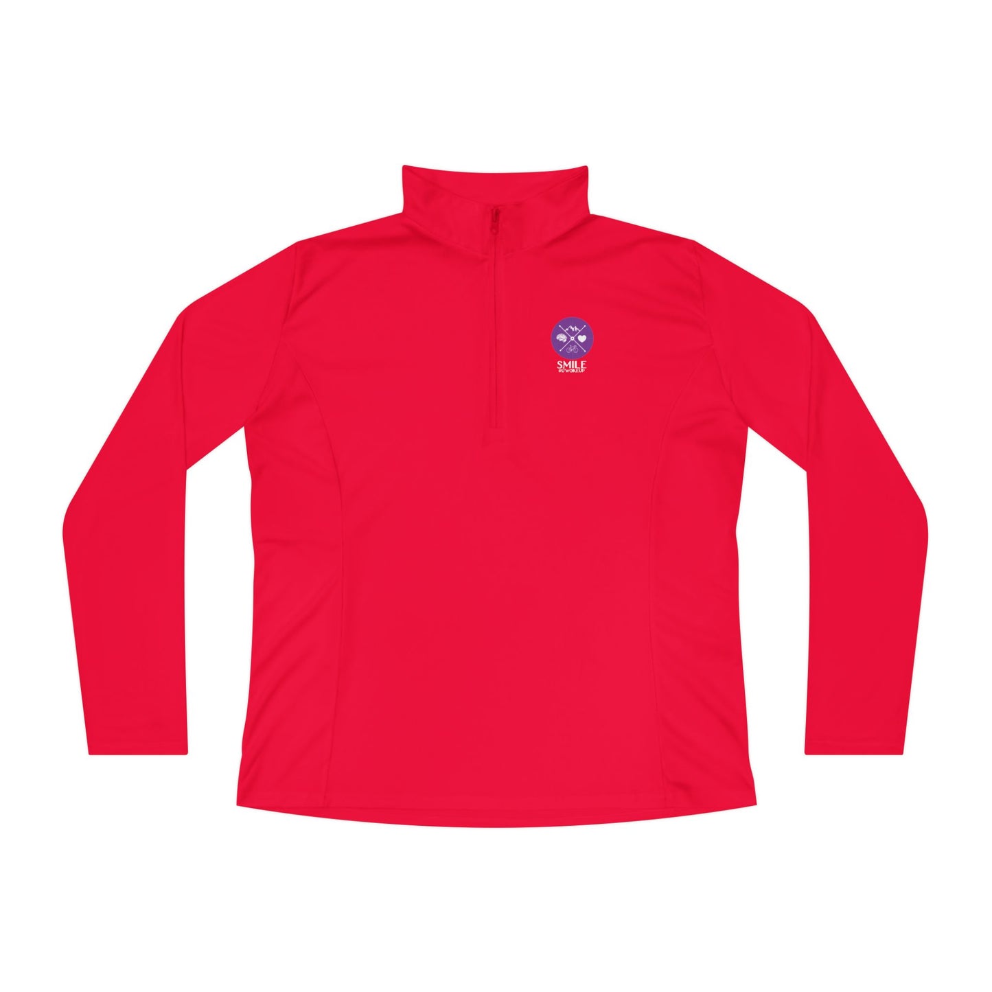 SMILE #UWokeUp | Women's Quarter-Zip Pullover