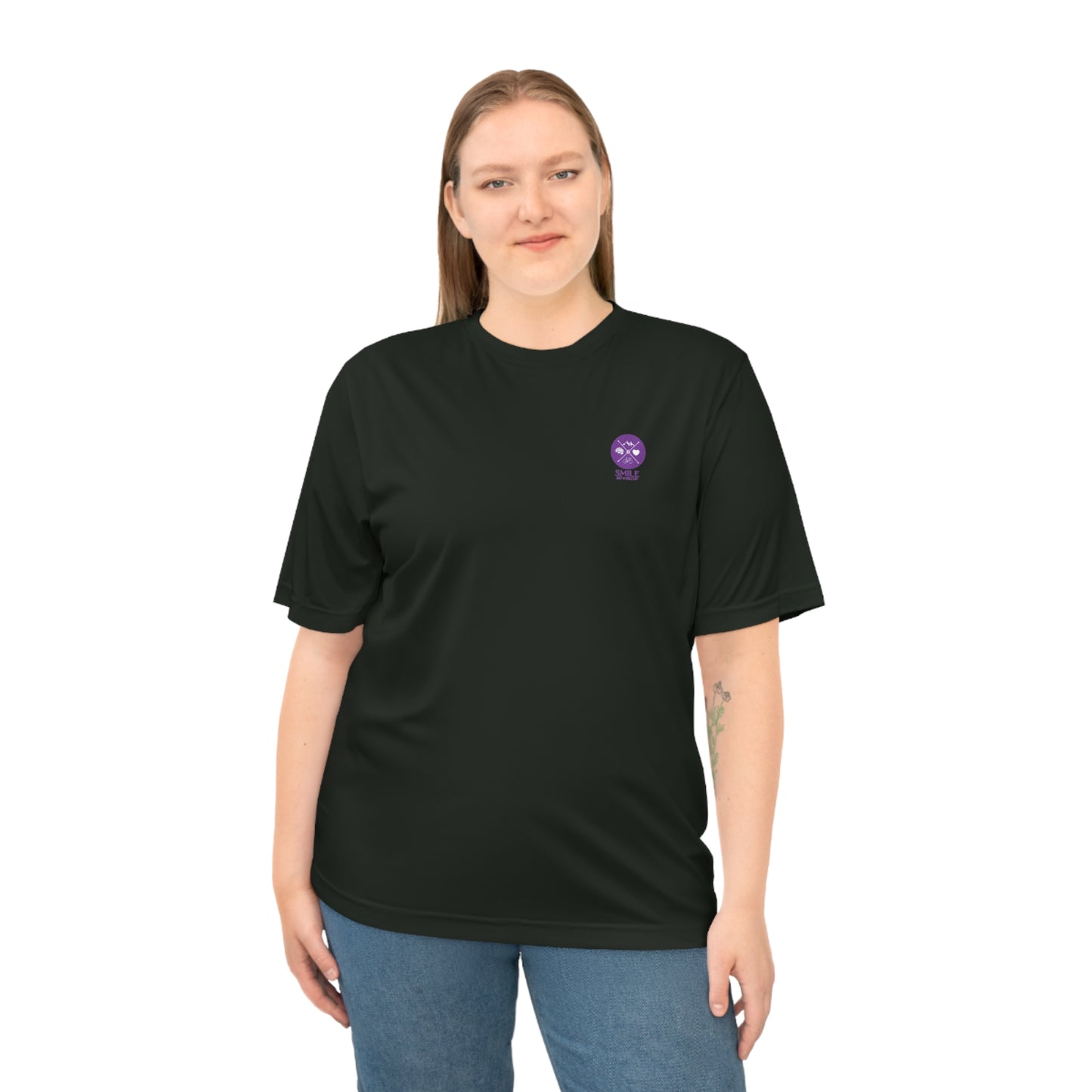 Traumatic Brain Injury Awareness Performance T‑Shirt — “SMILE #UWOKEUP”