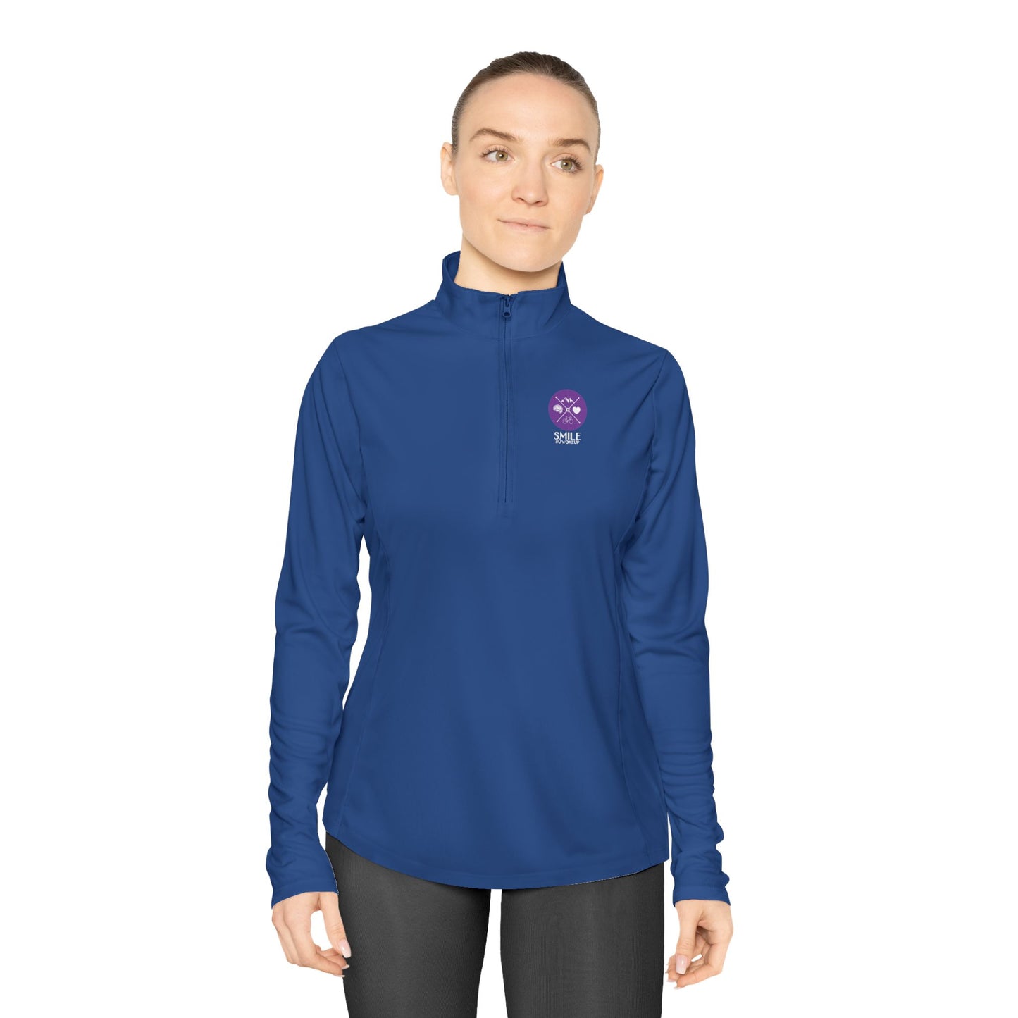 SMILE #UWokeUp | Women's Quarter-Zip Pullover