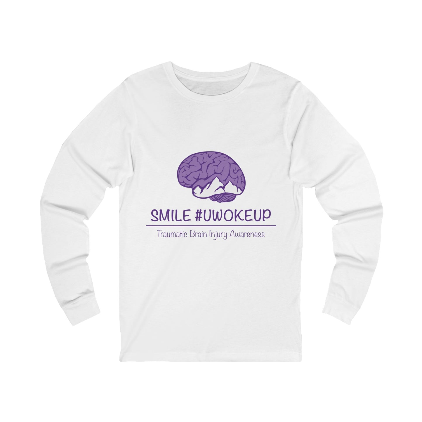SMILE #UWokeUp Long Sleeve Tee — Positive Morning Graphic Tee