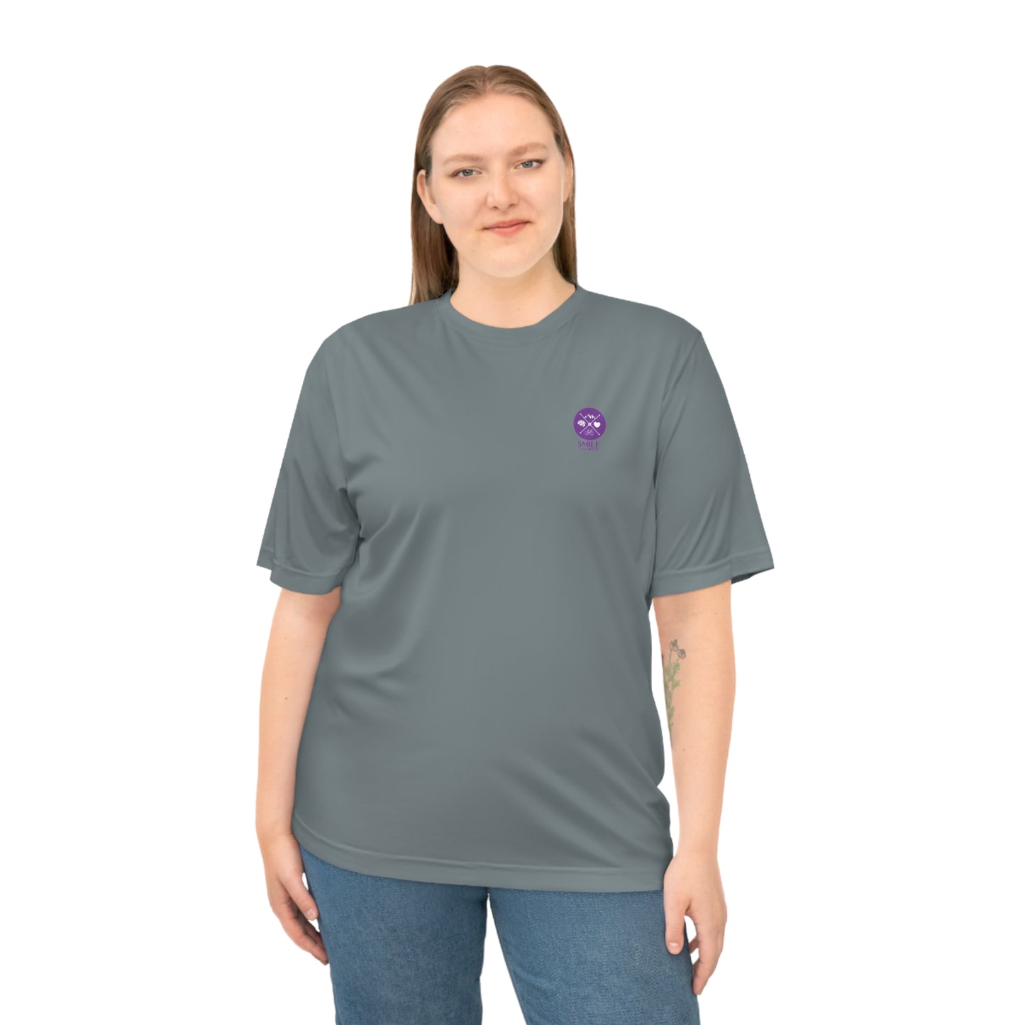 Traumatic Brain Injury Awareness Performance T‑Shirt — “SMILE #UWOKEUP”