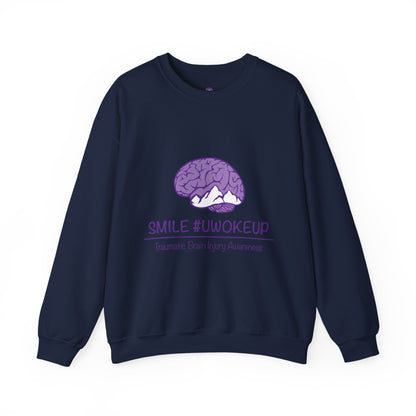 'SMILE #UWokeUp' Crewneck Sweatshirt